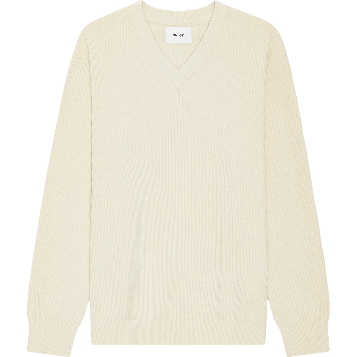 Danny Soft Rib V-Neck - Ivory