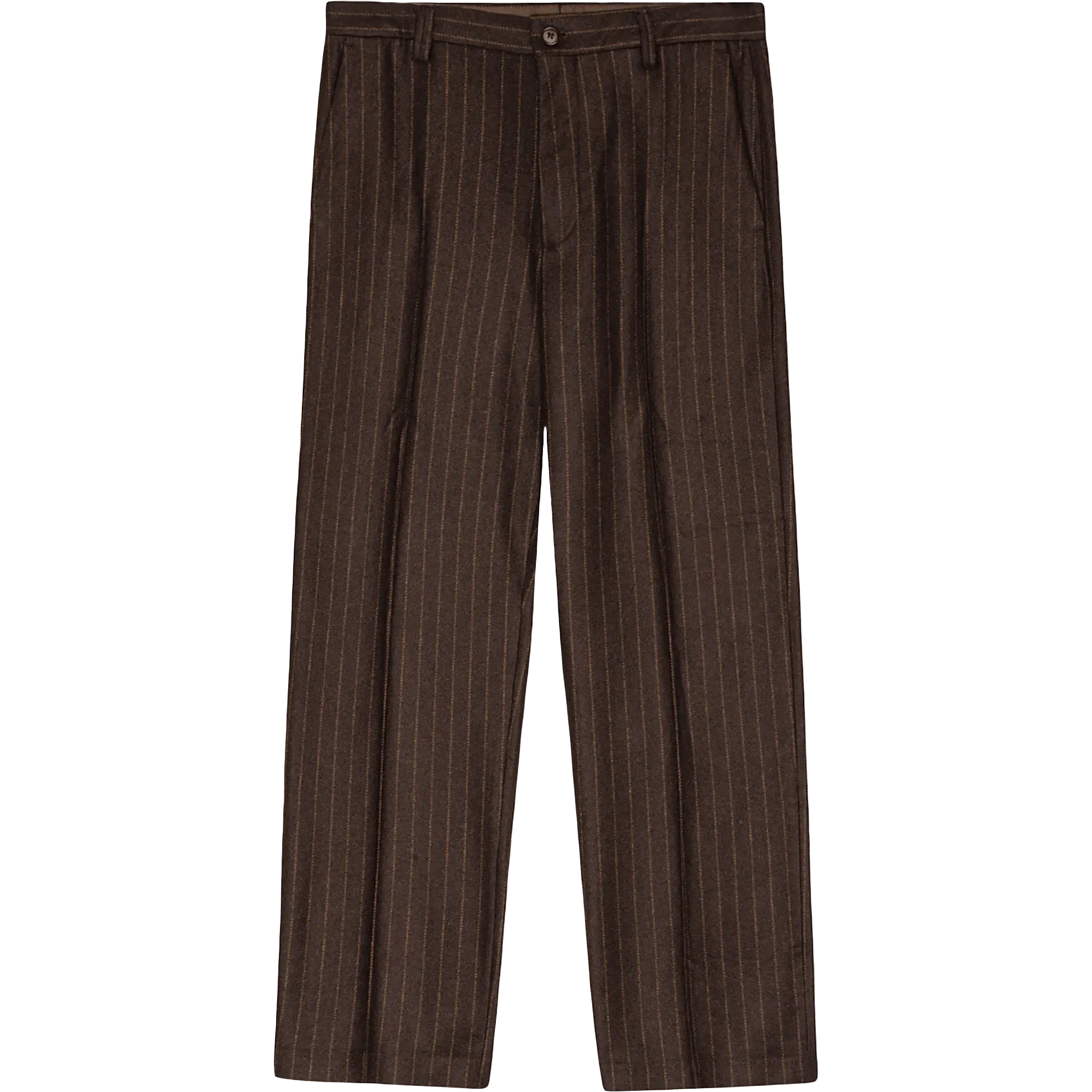 Paw Wide Leg Relaxed Trouser - Brown Stripe