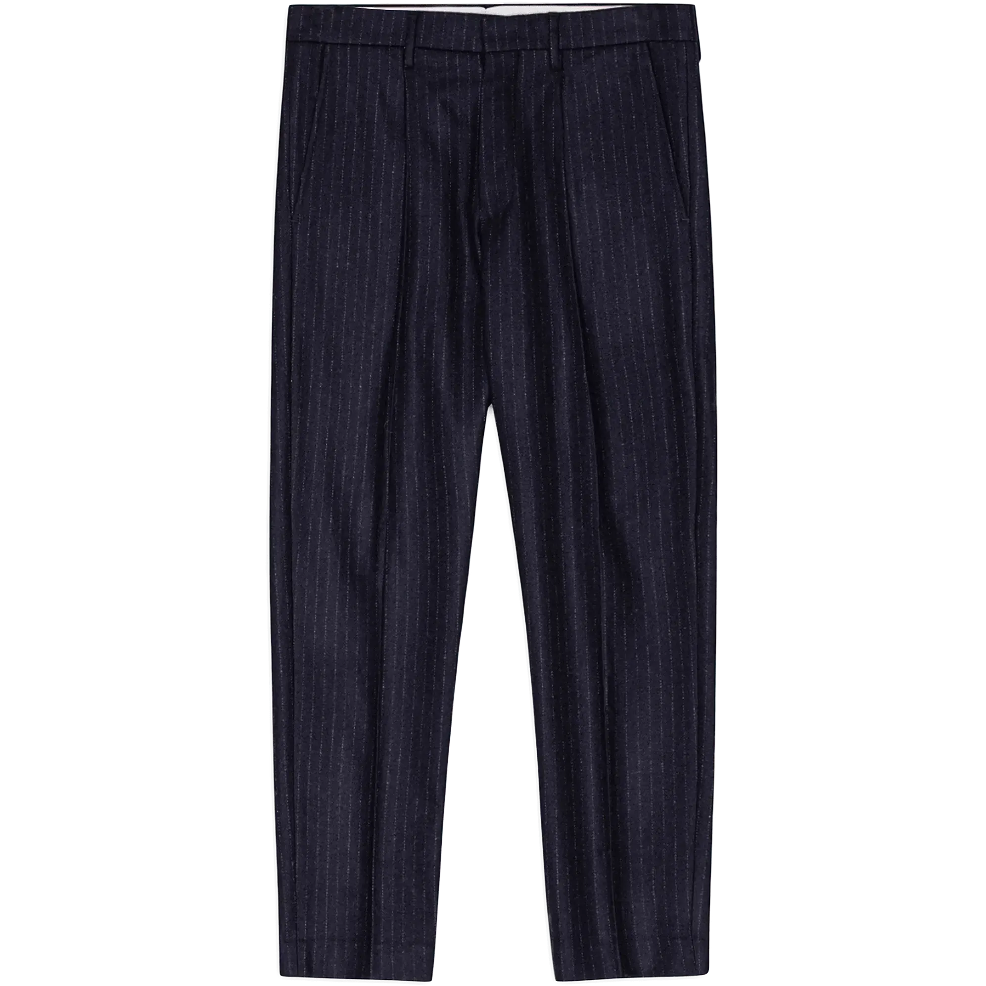 Bill Tapered Leg Dress Trouser - Navy Stripe
