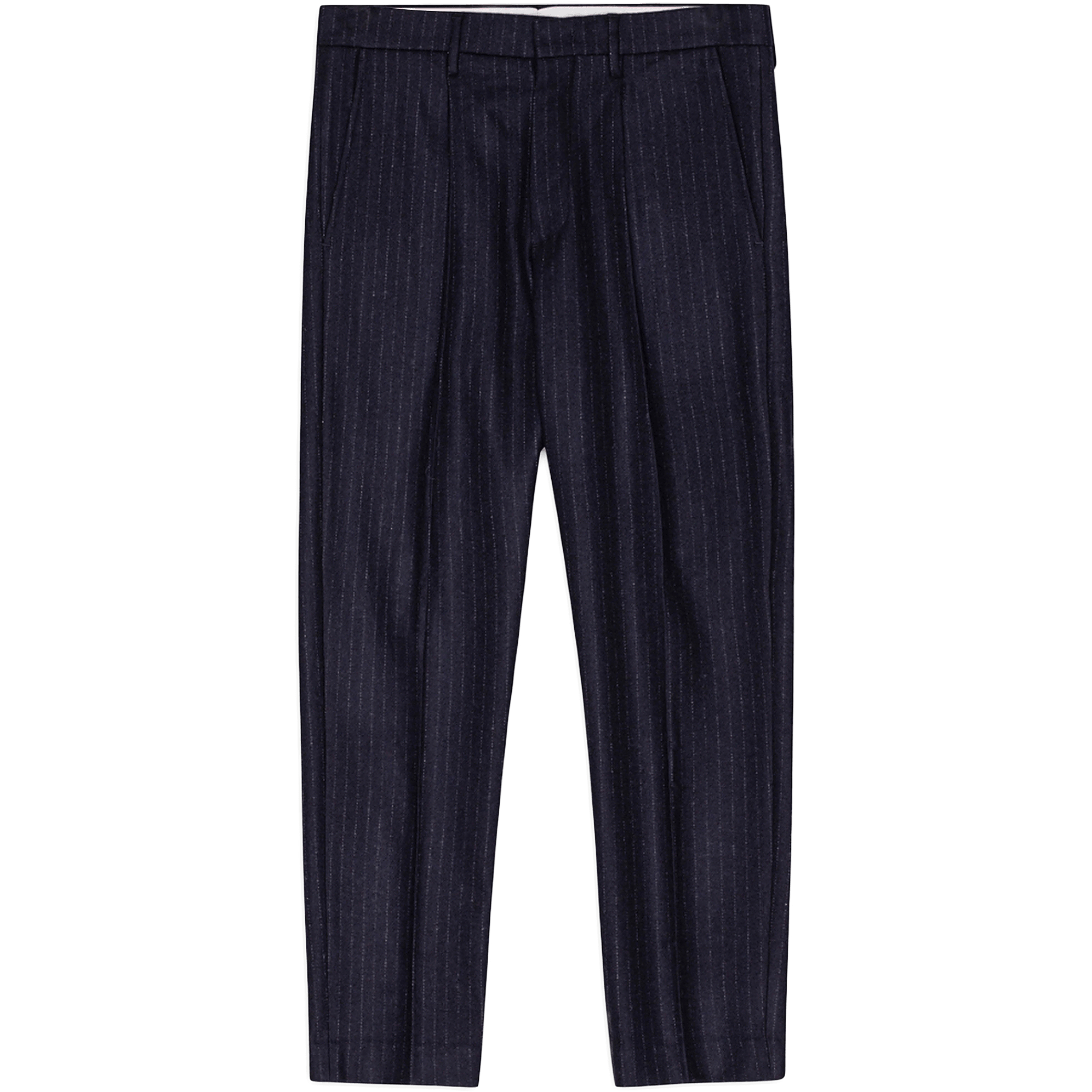 Bill Tapered Leg Dress Trouser - Navy Stripe