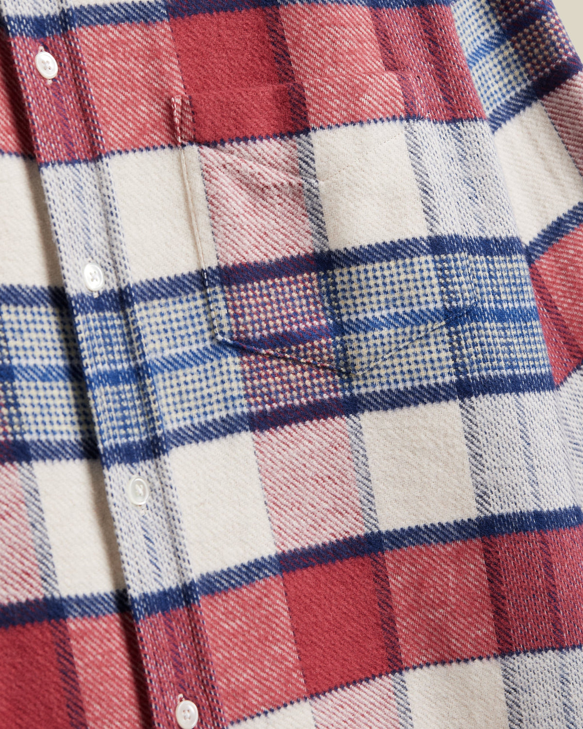 NYC Flannel Shirt - Red / Blue Plaid