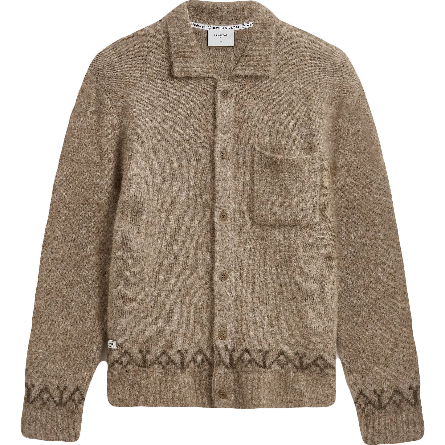 Novel Collared Cardigan - Oak