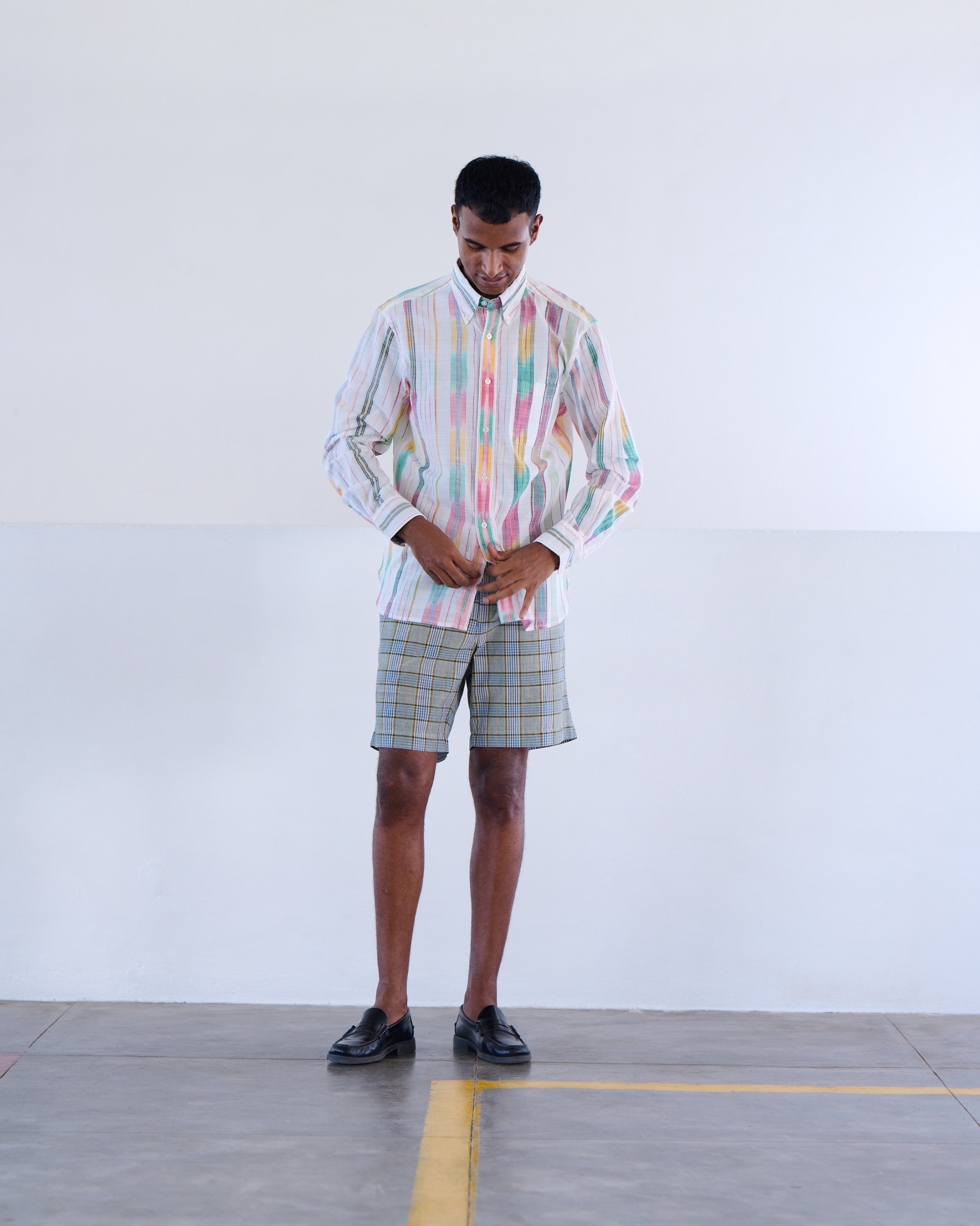 Classic Button Down Collar Shirt - Multi Stripe
