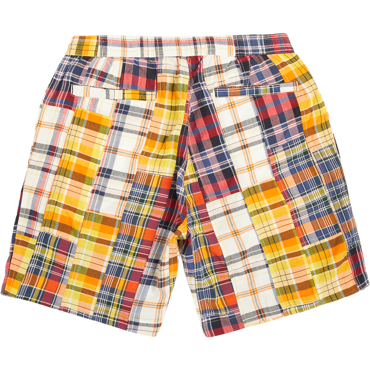 Lax Drawstring Shorts - Madras Patchwork