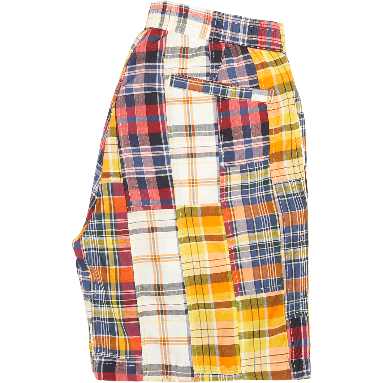 Lax Drawstring Shorts - Madras Patchwork