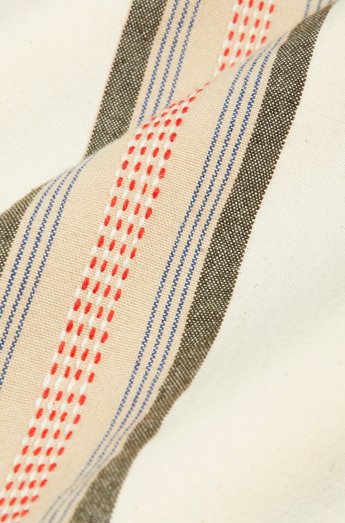 Lax Camp Collar Shirt - Orange / Green Stripe
