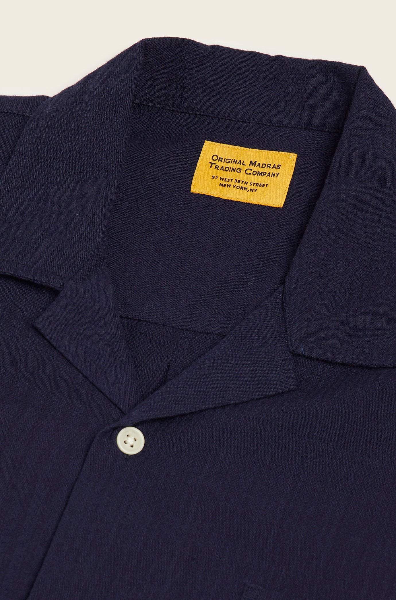 Cuban Short Sleeve Shirt - Navy