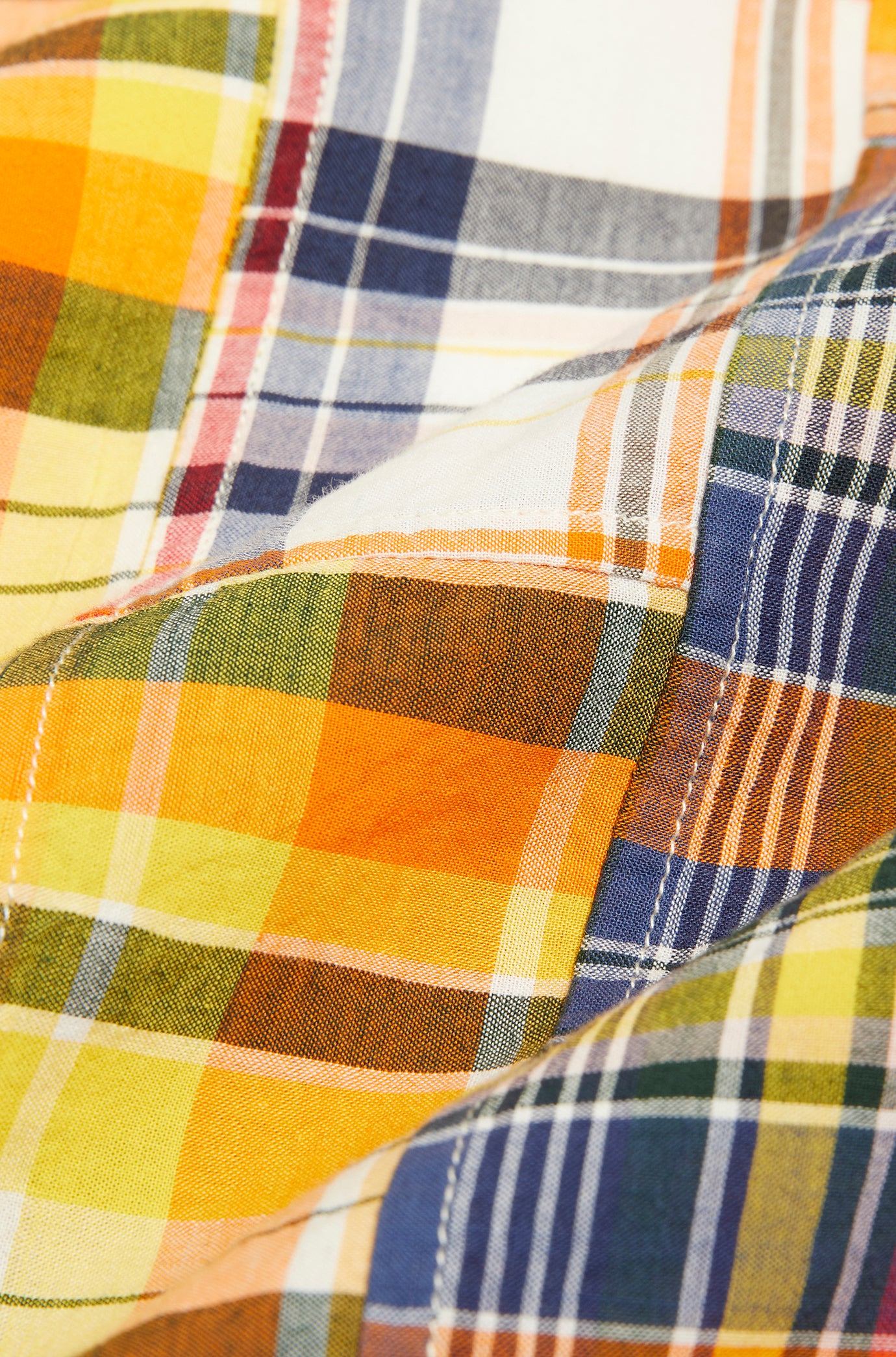 Lax Drawstring Shorts - Madras Patchwork