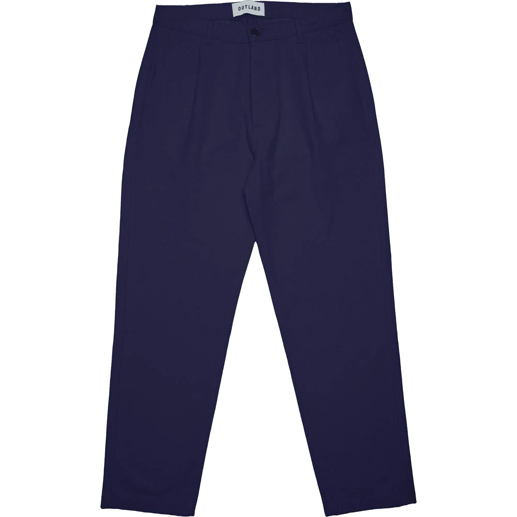 Pleated Twill Pants - Dark Indigo