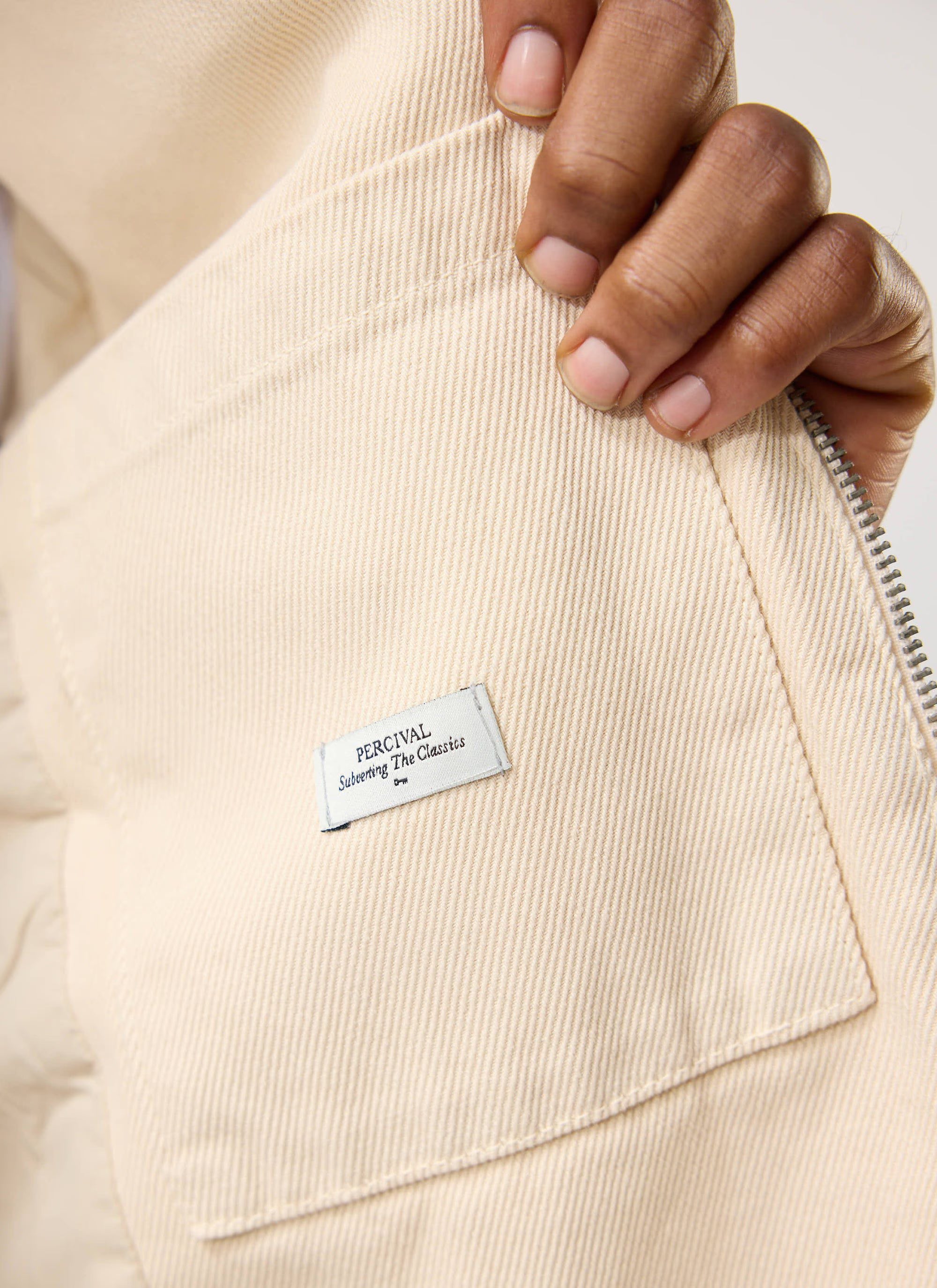 Preface Contrast Collar Jacket - Ecru