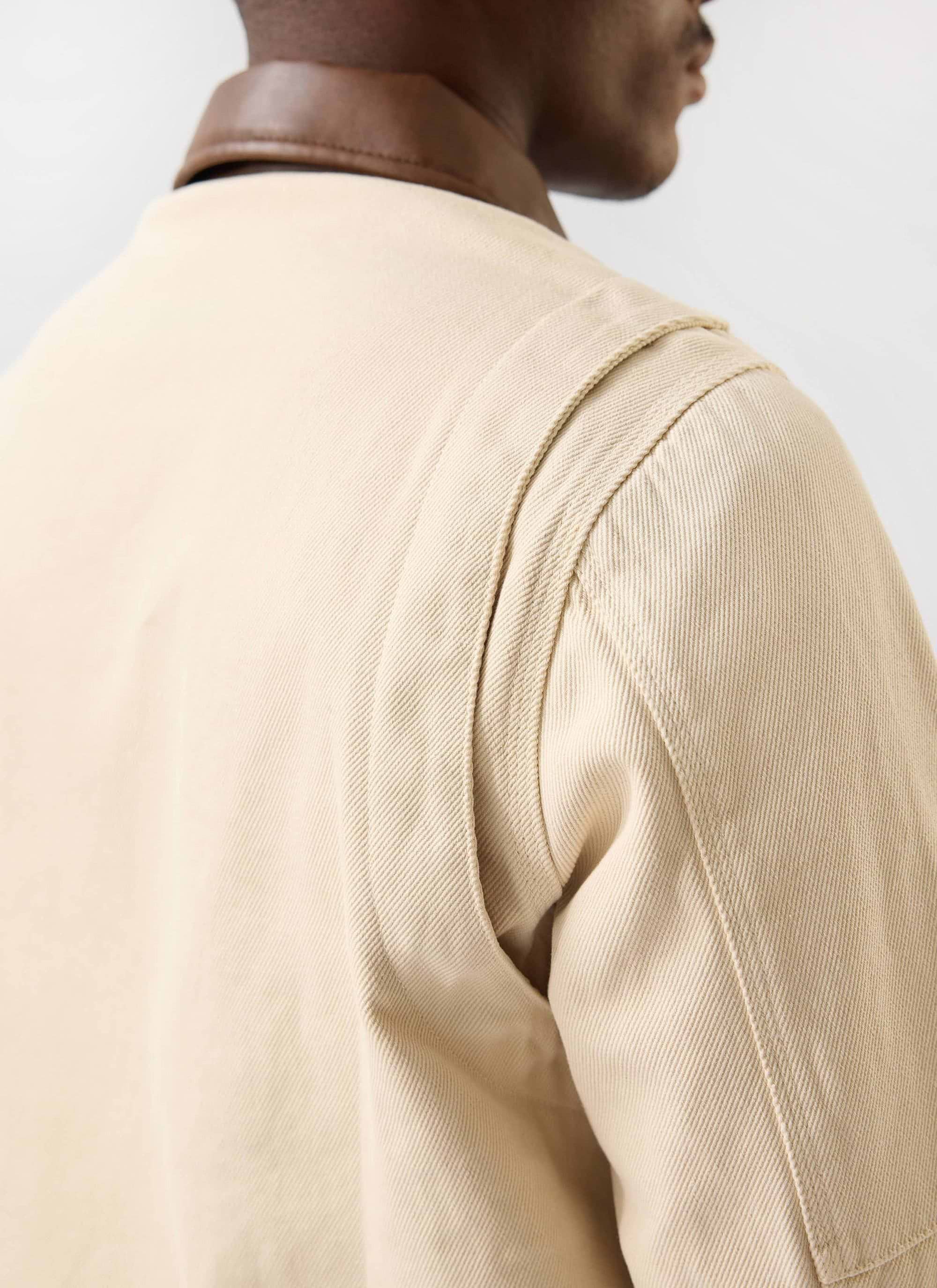 Preface Contrast Collar Jacket - Ecru