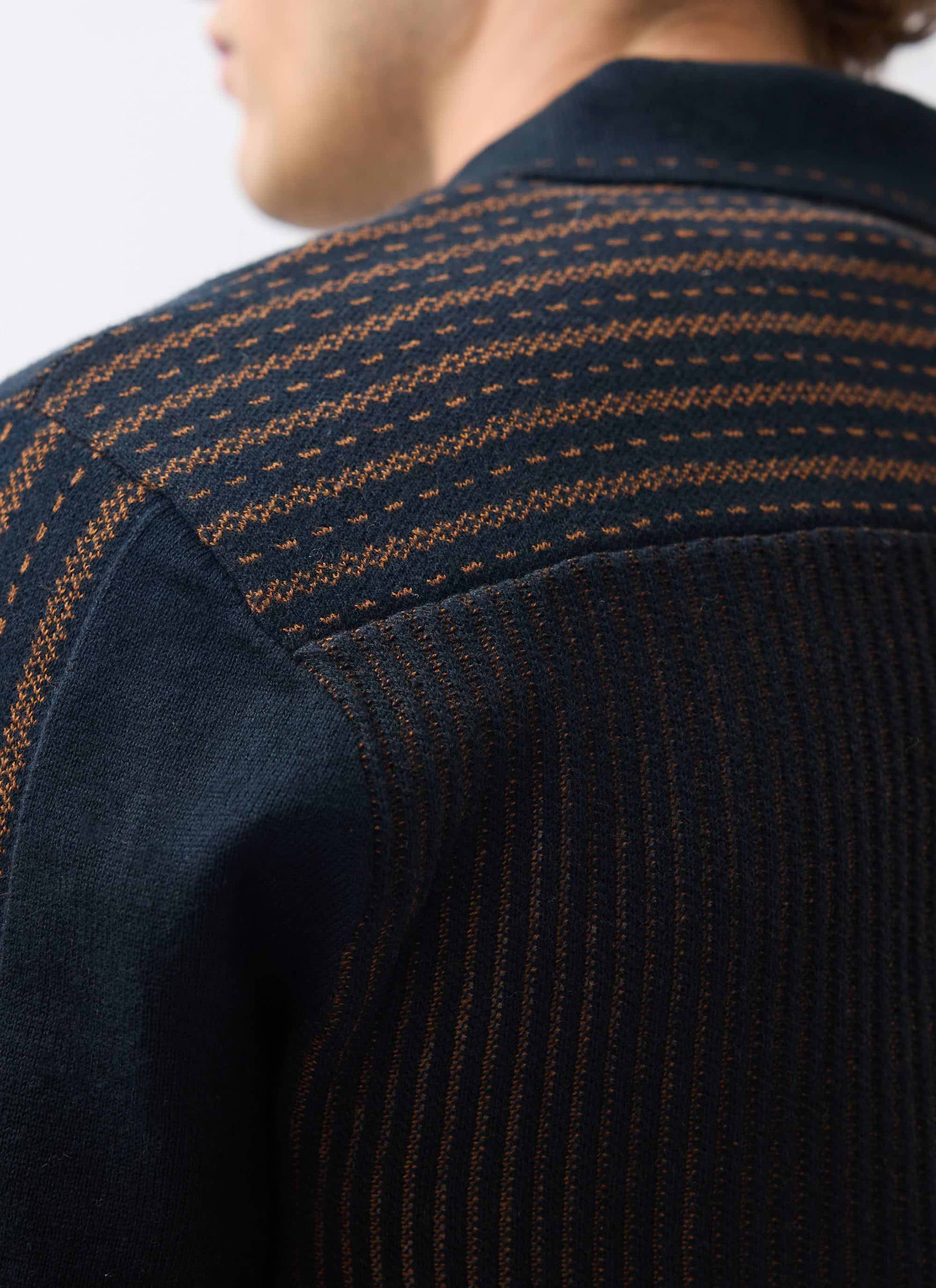 Appendix L/S Knitted Shirt - Black / Brown