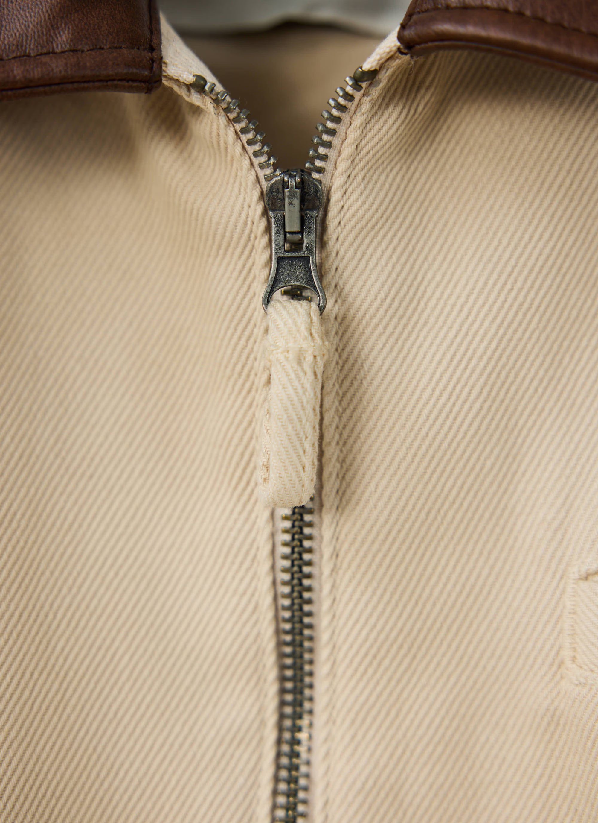 Preface Contrast Collar Jacket - Ecru