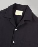 Pique Camp Collar Shirt - Black