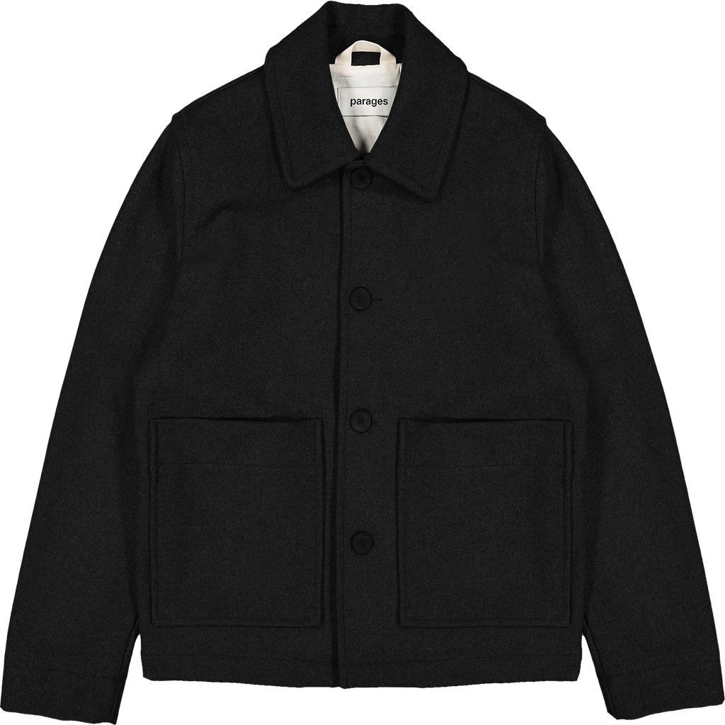 Aubrac Wool Chore Jacket - Black