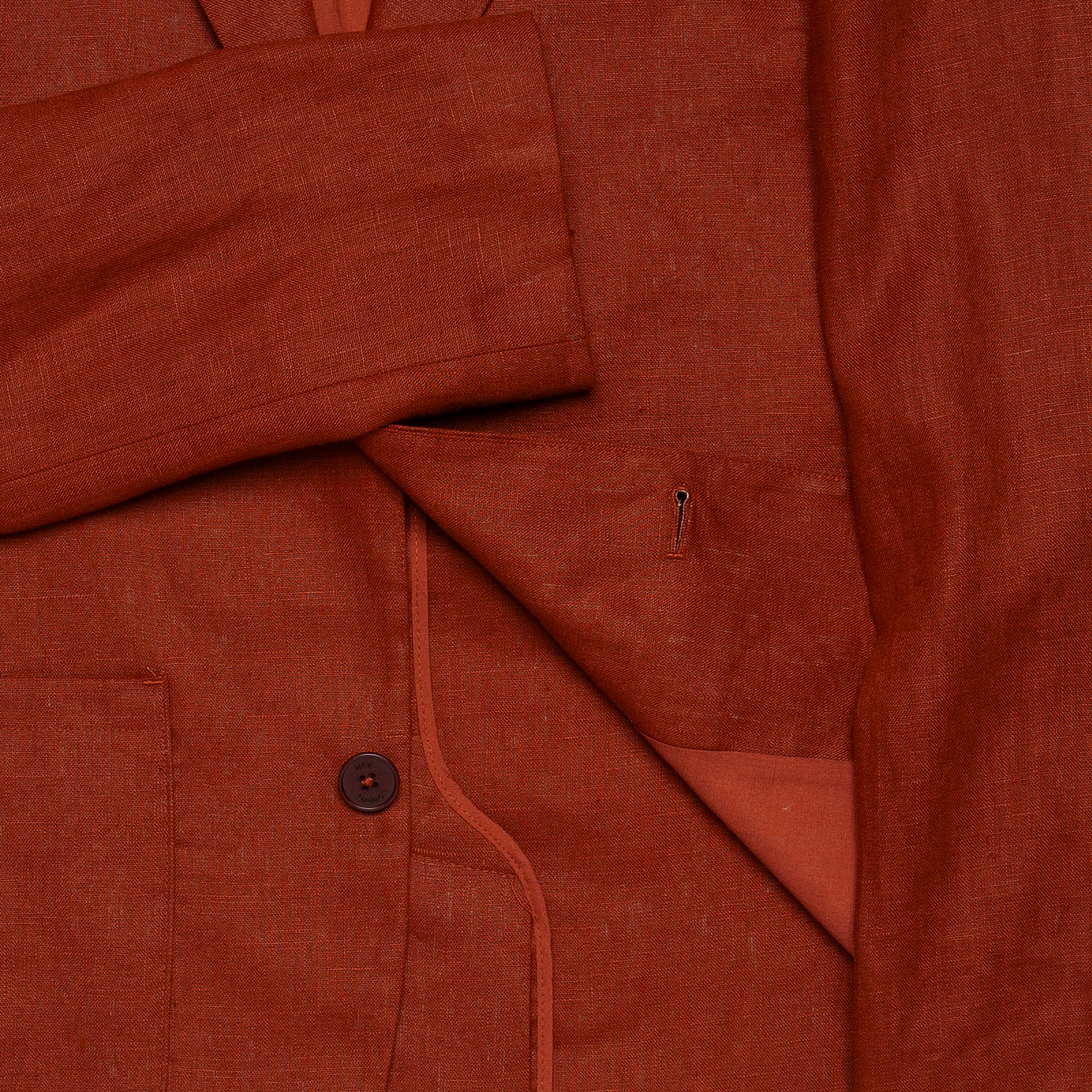 Fintry Linen Blazer - Rust