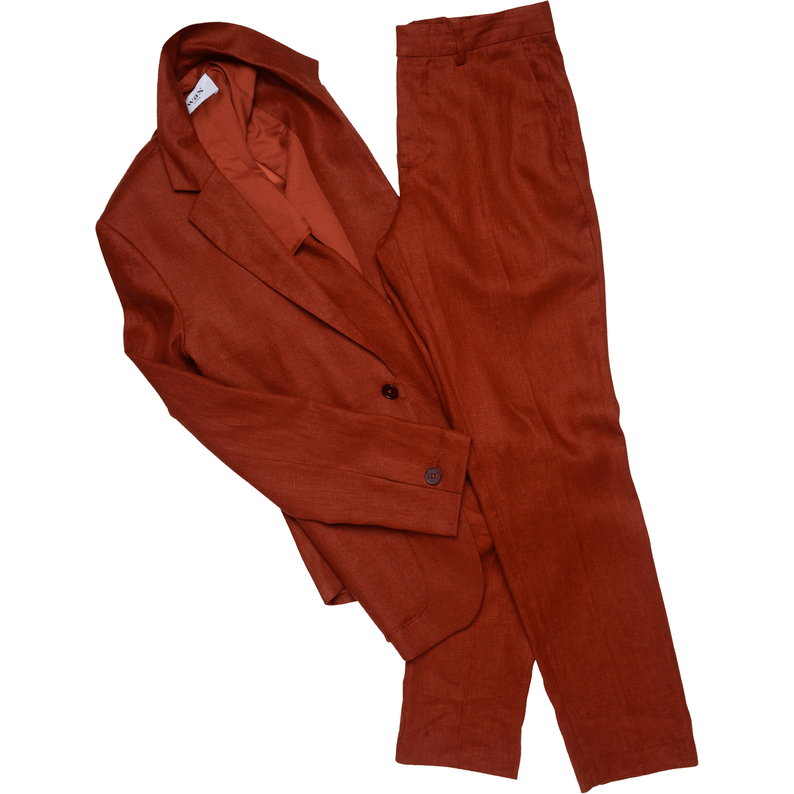 Alp Linen Smart Trouser - Rust