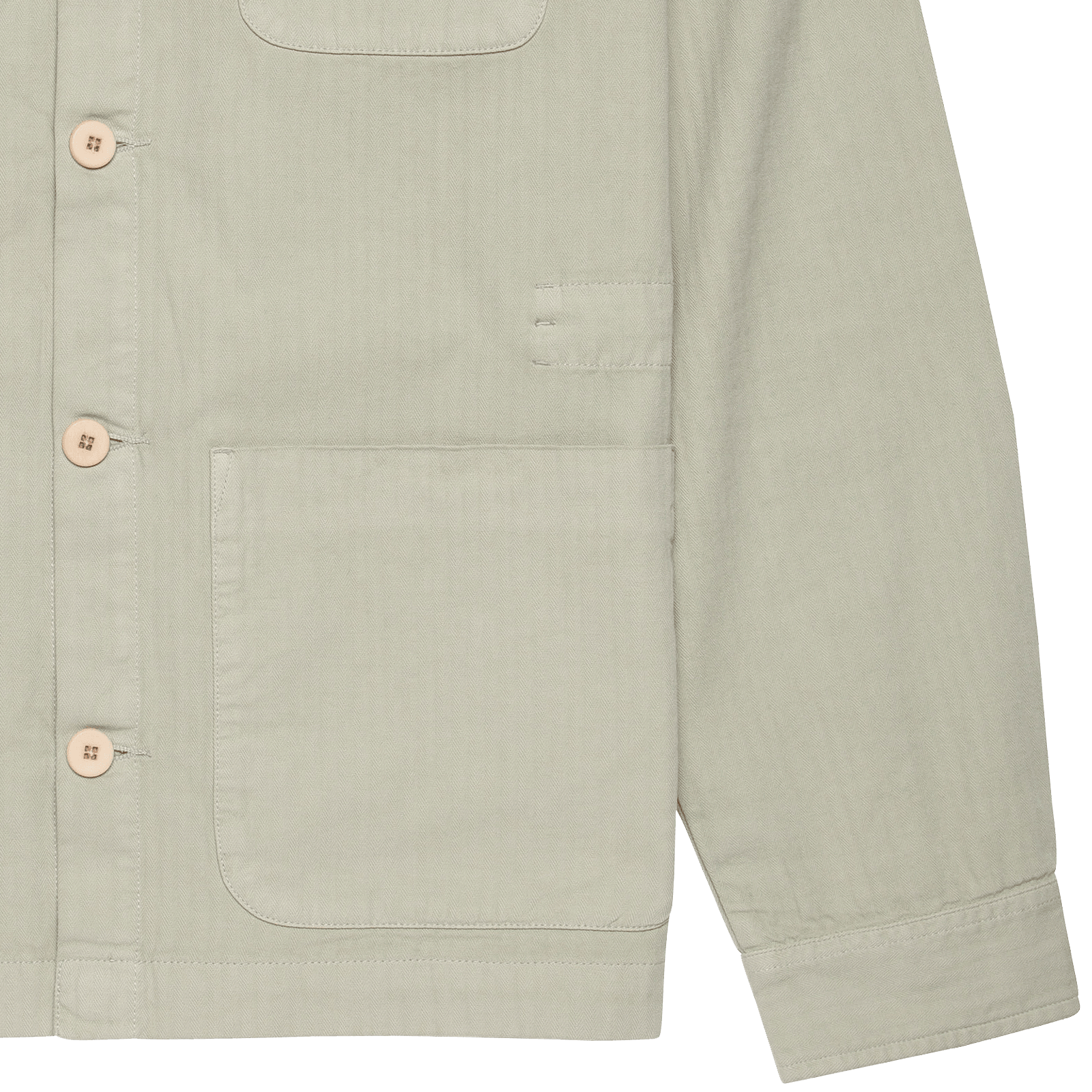 Assembly Jacket - Light Olive Herringbone