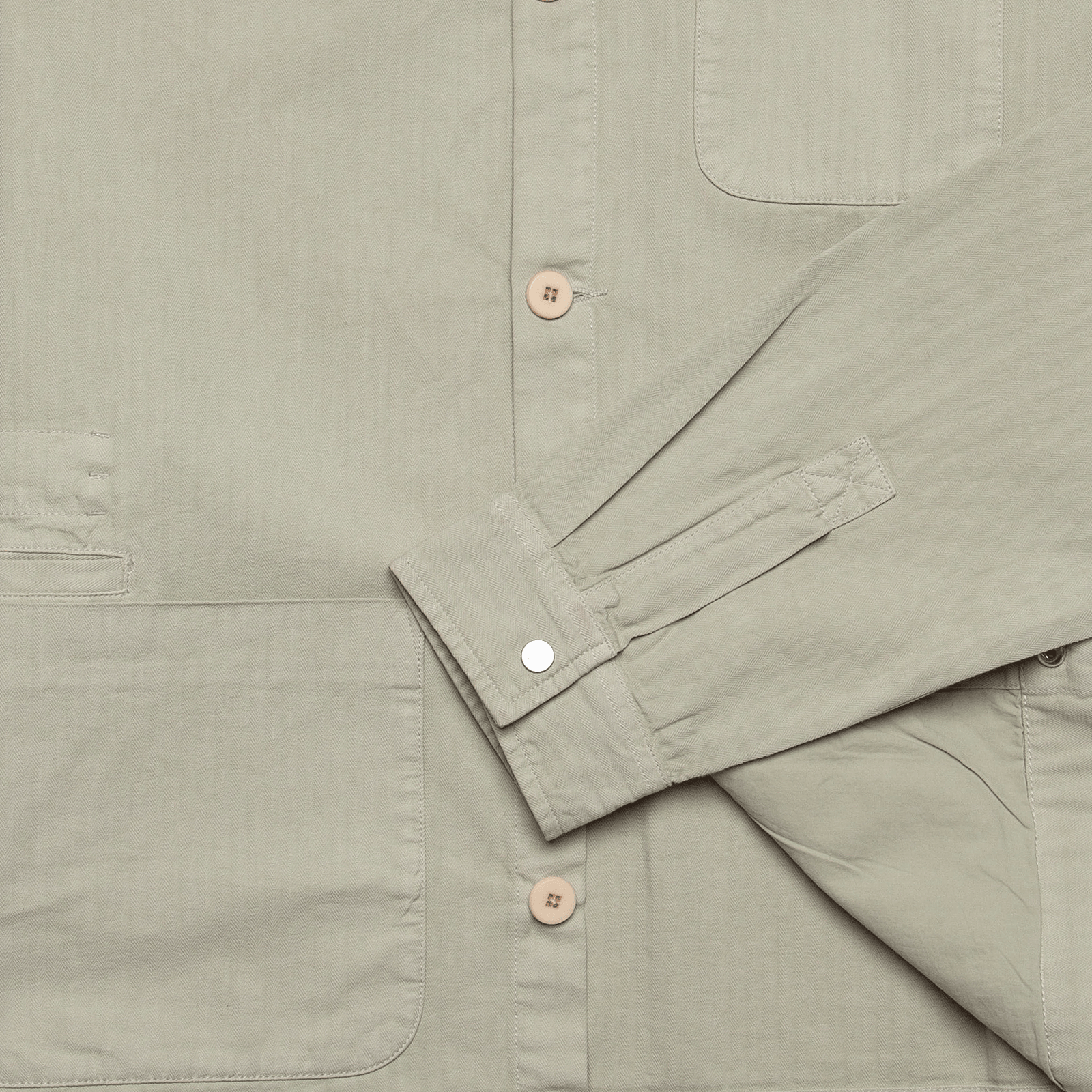 Assembly Jacket - Light Olive Herringbone