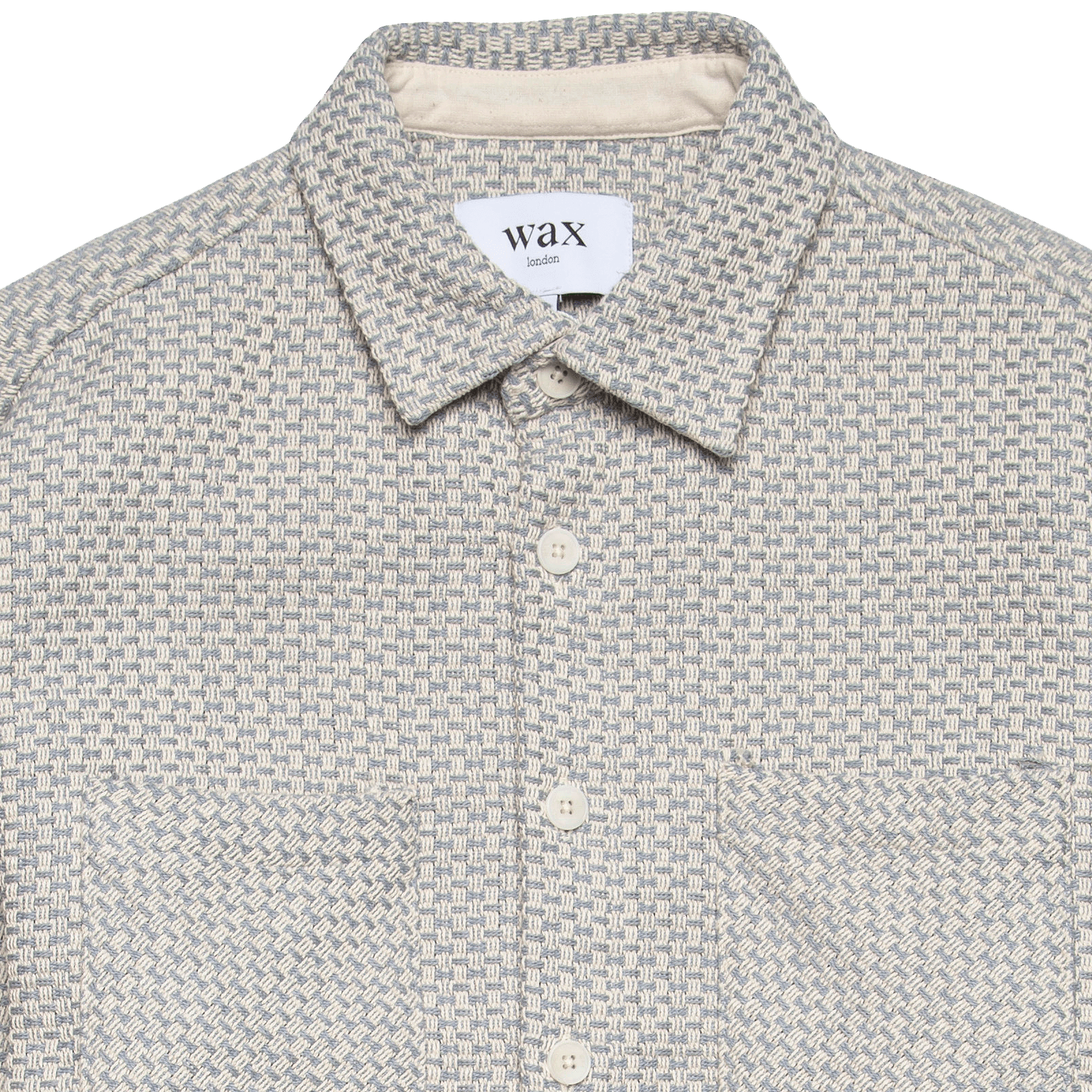 Whiting Woven Stepney Overshirt - Blue / Ecru