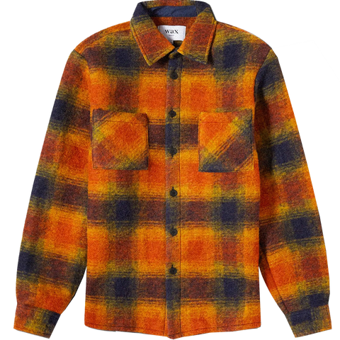 Whiting Overshirt Wool - Pine Orange