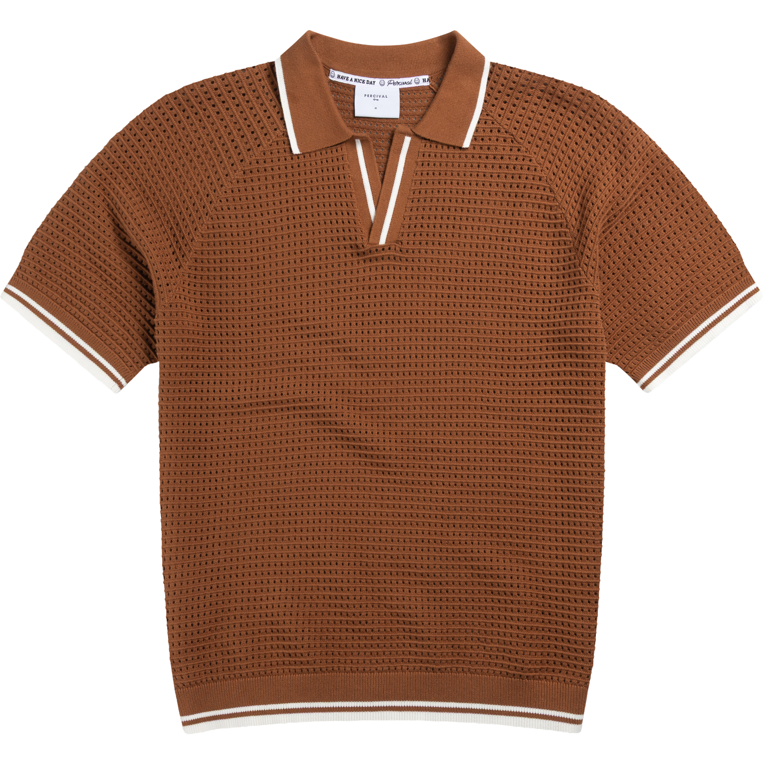 Tennis Boxy Knitted Polo - Toffee