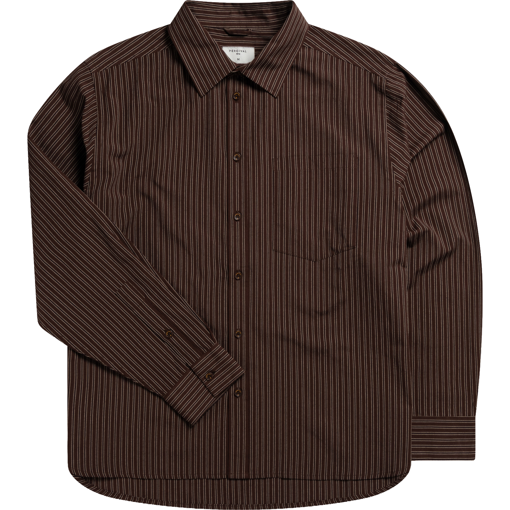 Clancy Striped Long Sleeve Shirt - Brown