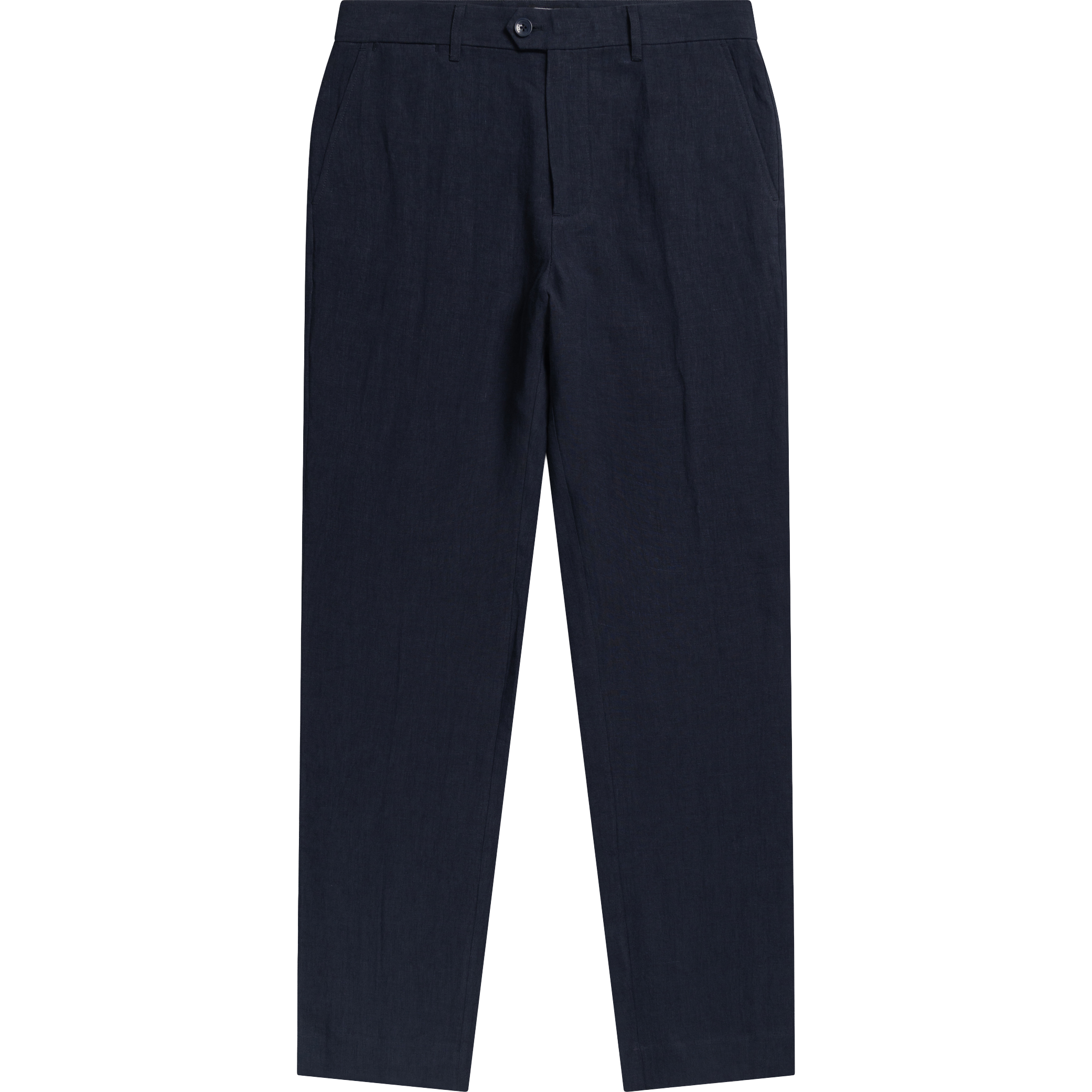 Tailored Linen Trousers - Navy