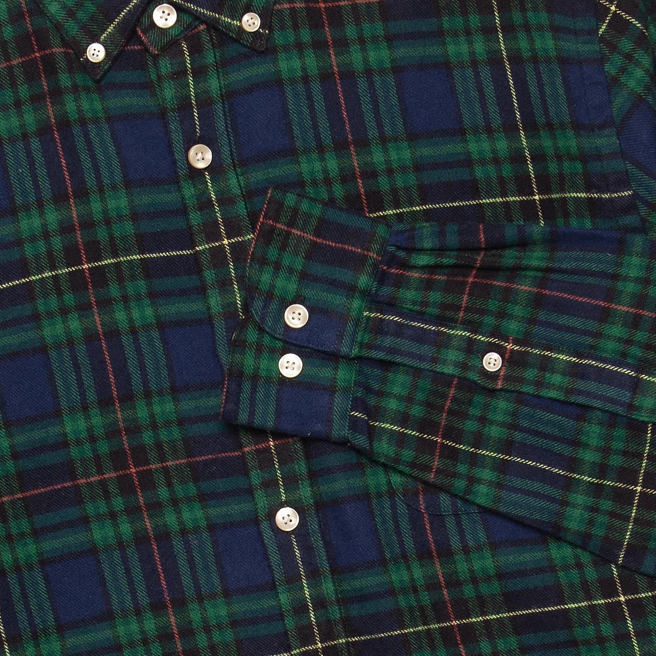 Orts Flannel Shirt - Navy / Green