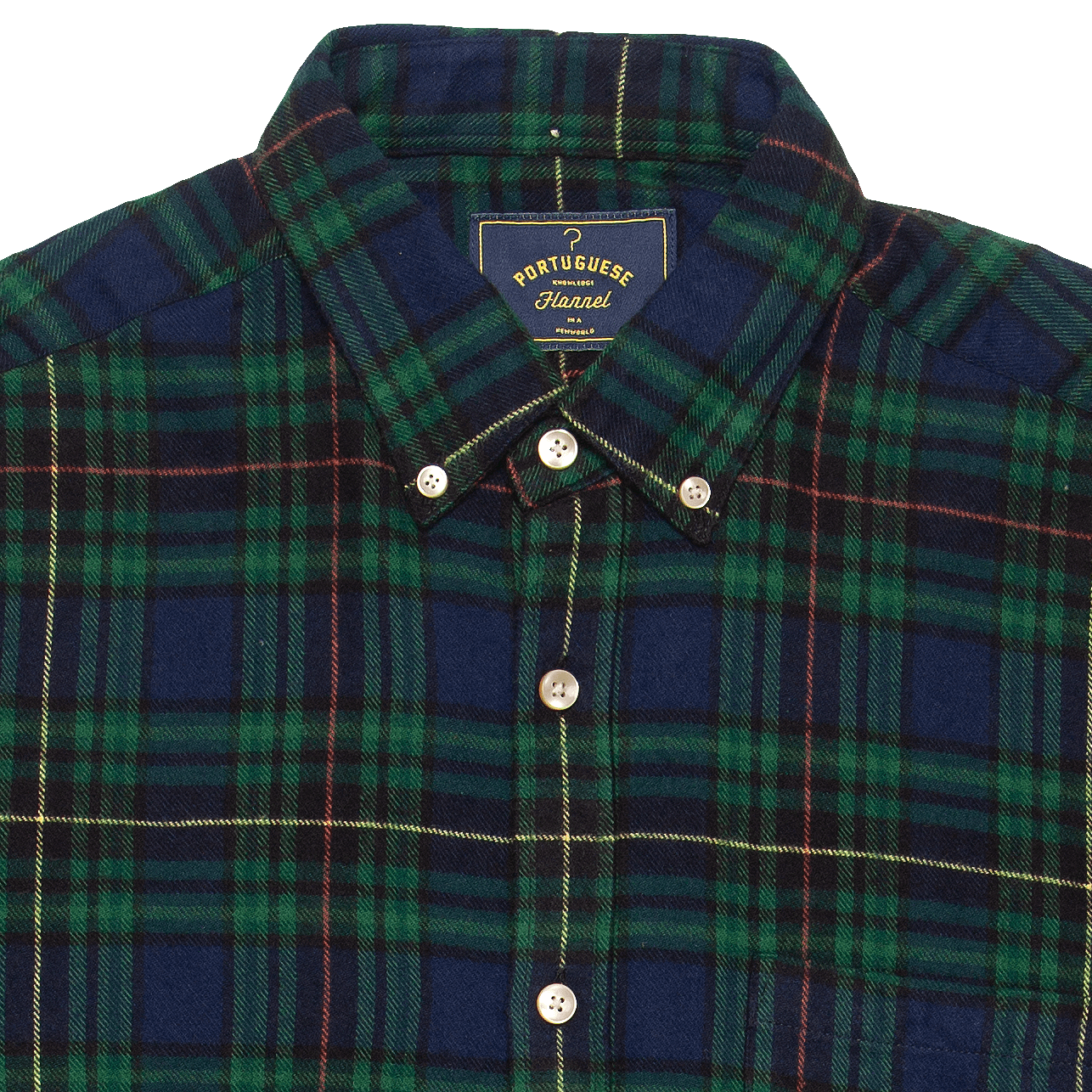 Orts Flannel Shirt - Navy / Green