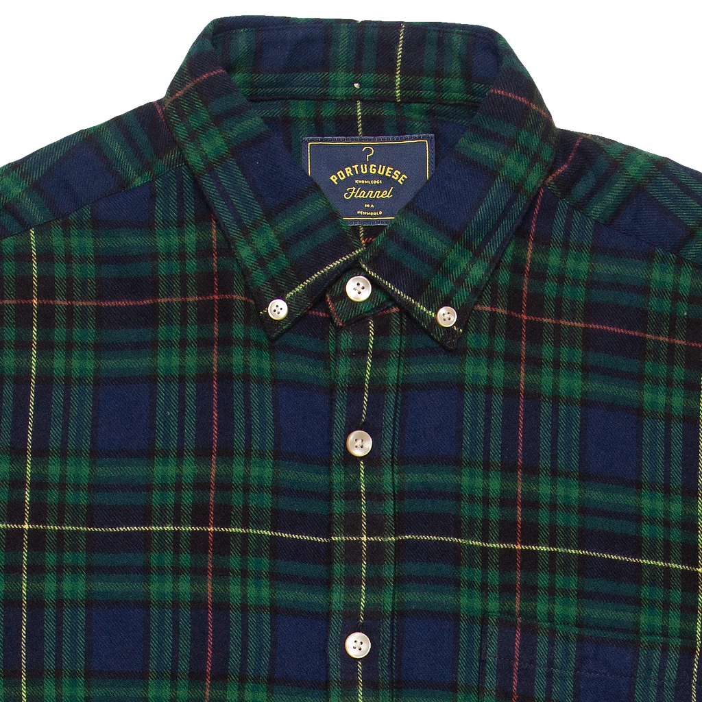 Orts Flannel Shirt - Navy / Green
