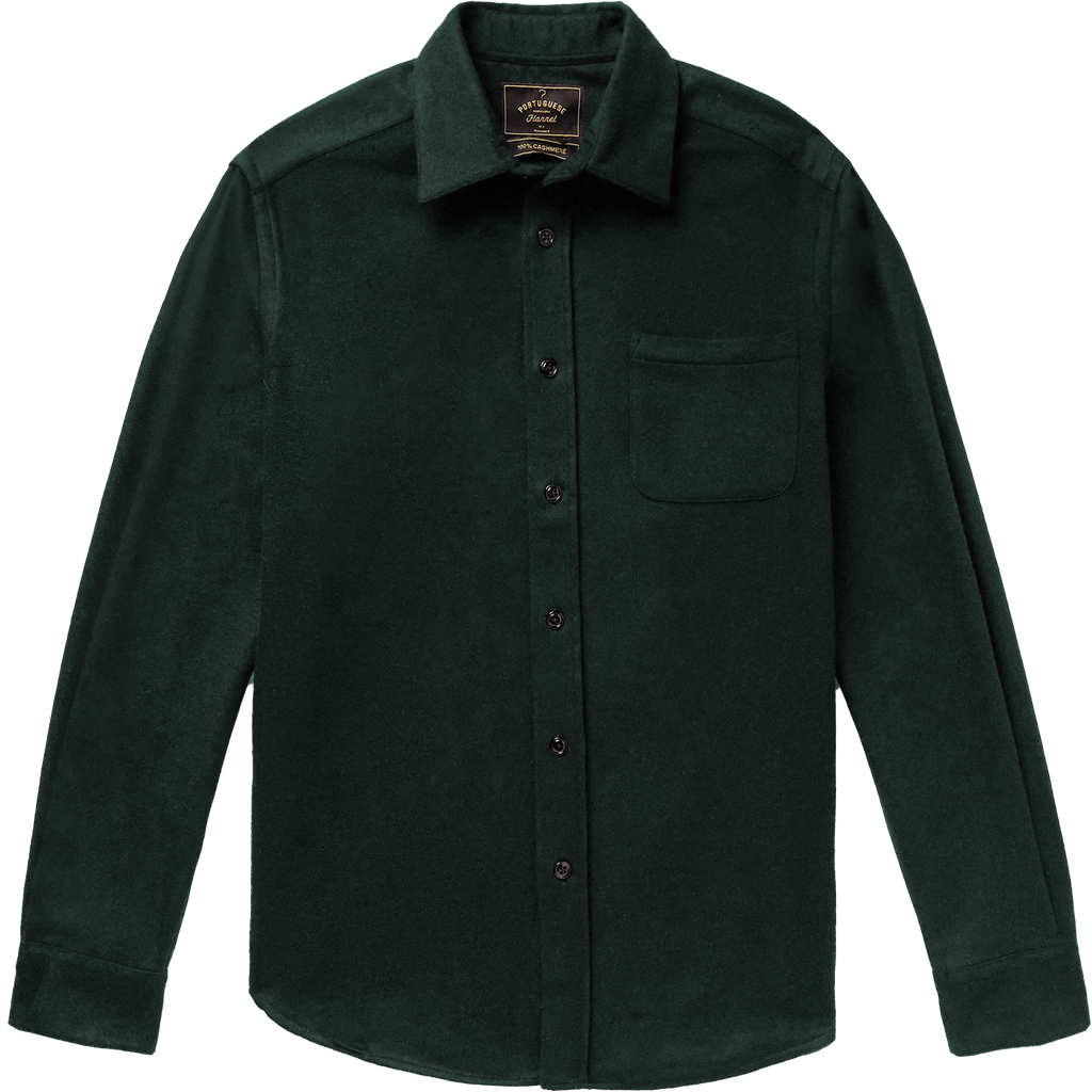 100% Cashmere Shirt - Green