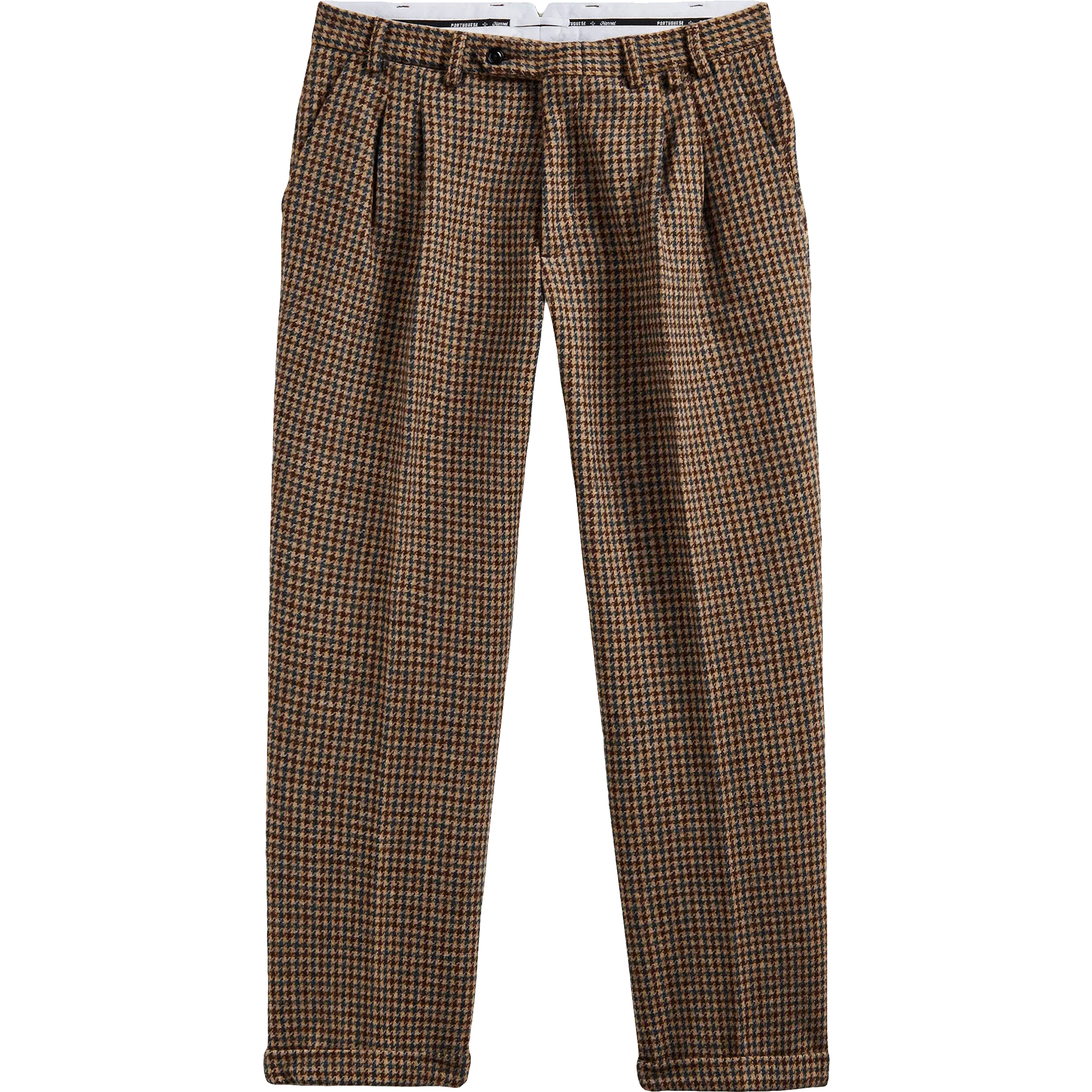 Double Pleat Trousers - Pied Poule