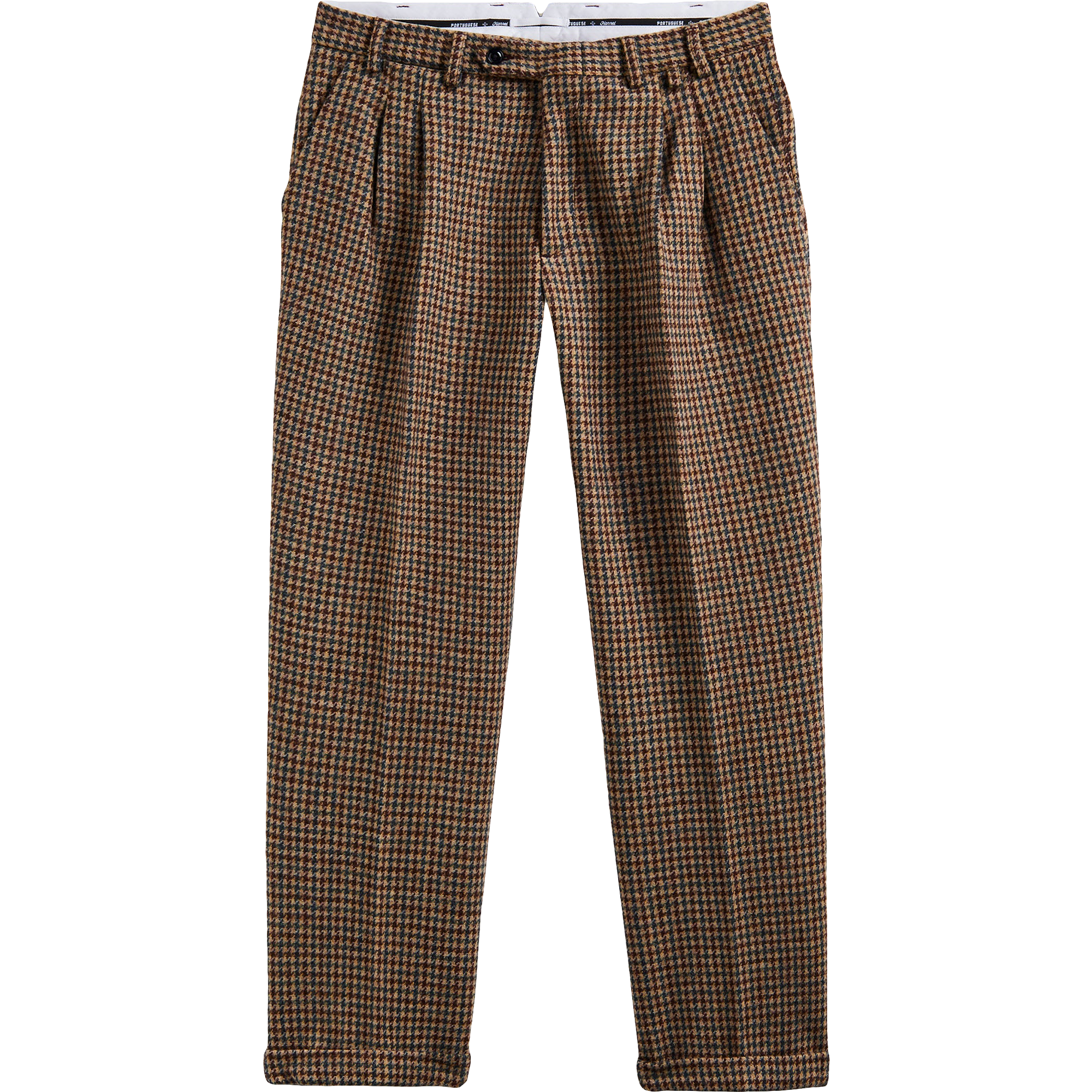 Double Pleat Trousers - Pied Poule