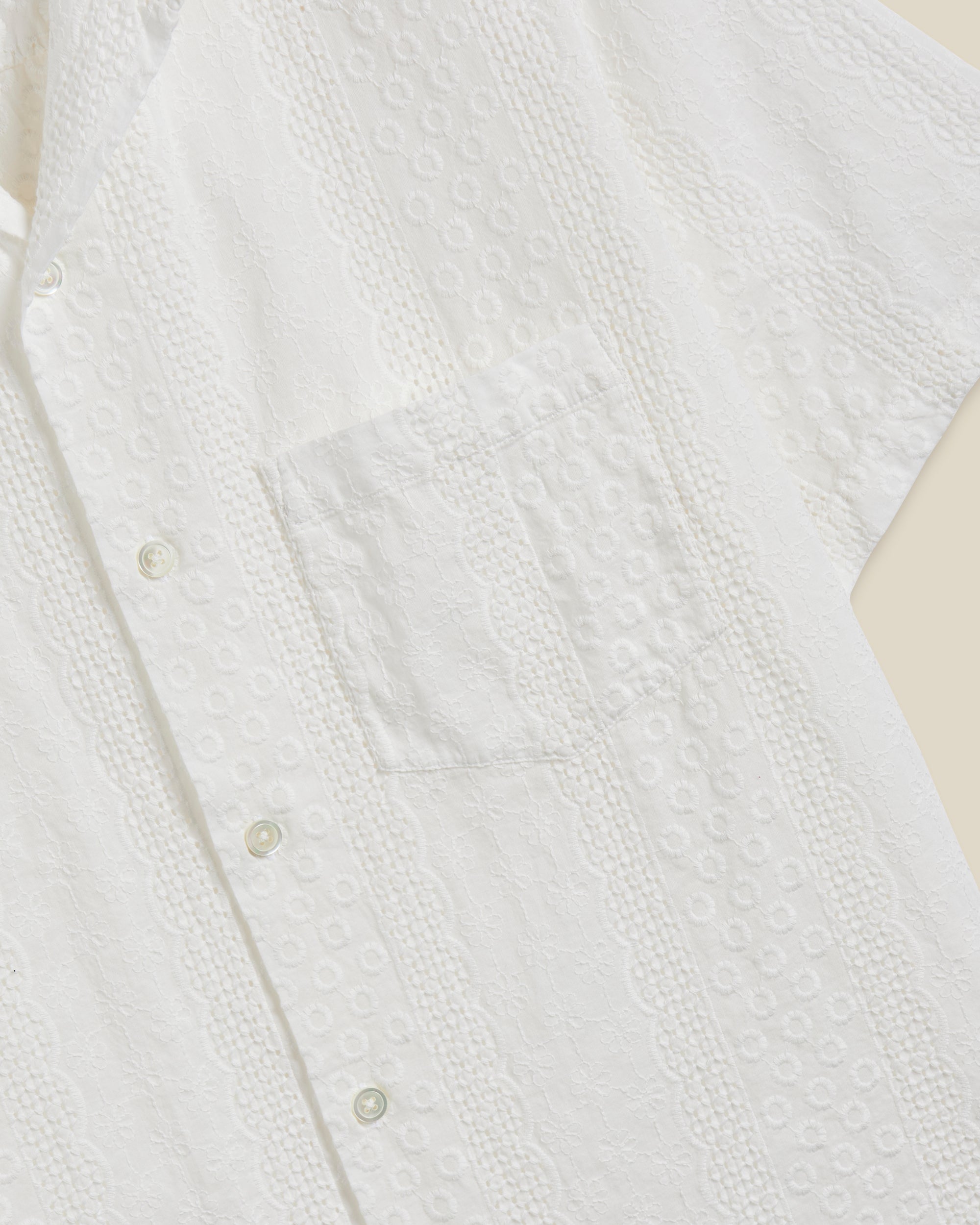 Santos Shirt - White Embroidery