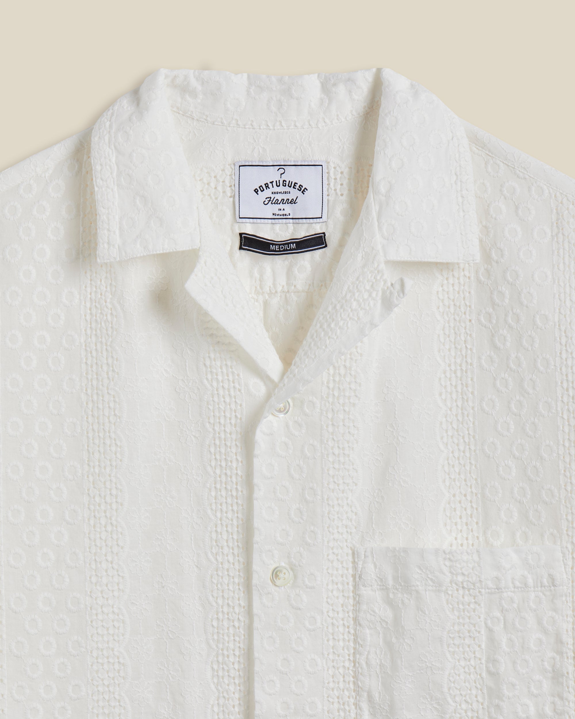 Santos Shirt - White Embroidery