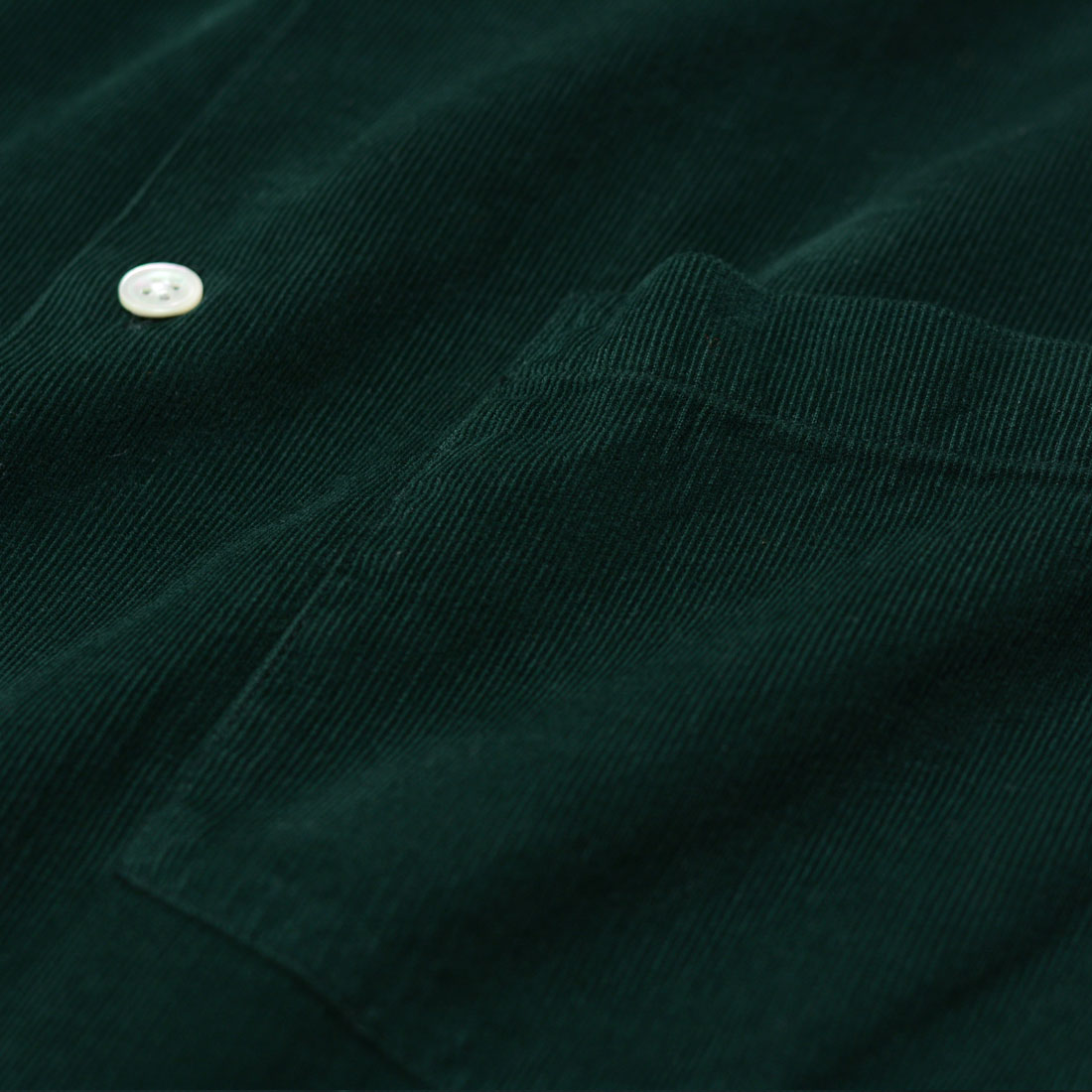 Cord Camp Collar Shirt - Green