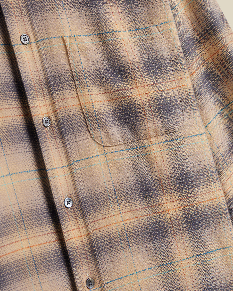 Saga Flannel Shirt - Beige Check