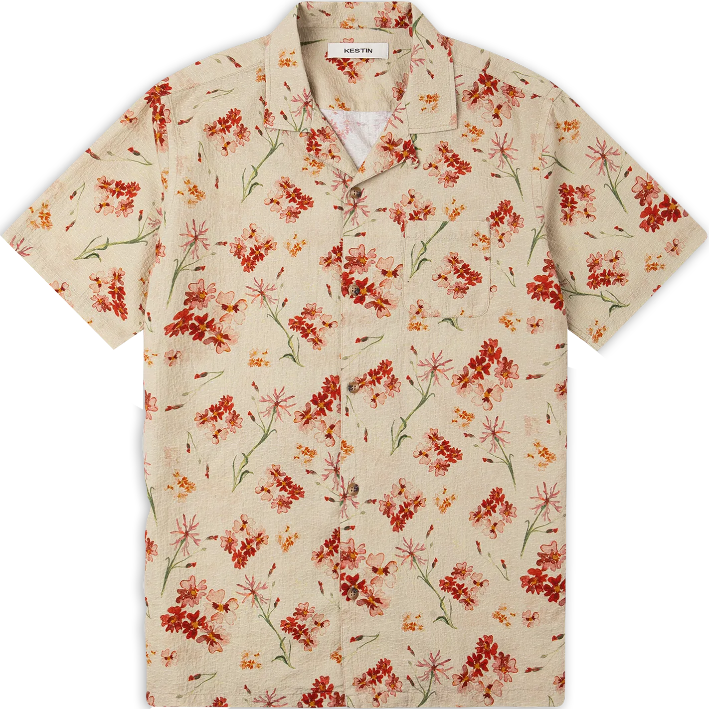 Crammond Shirt - Ecru Floral Print