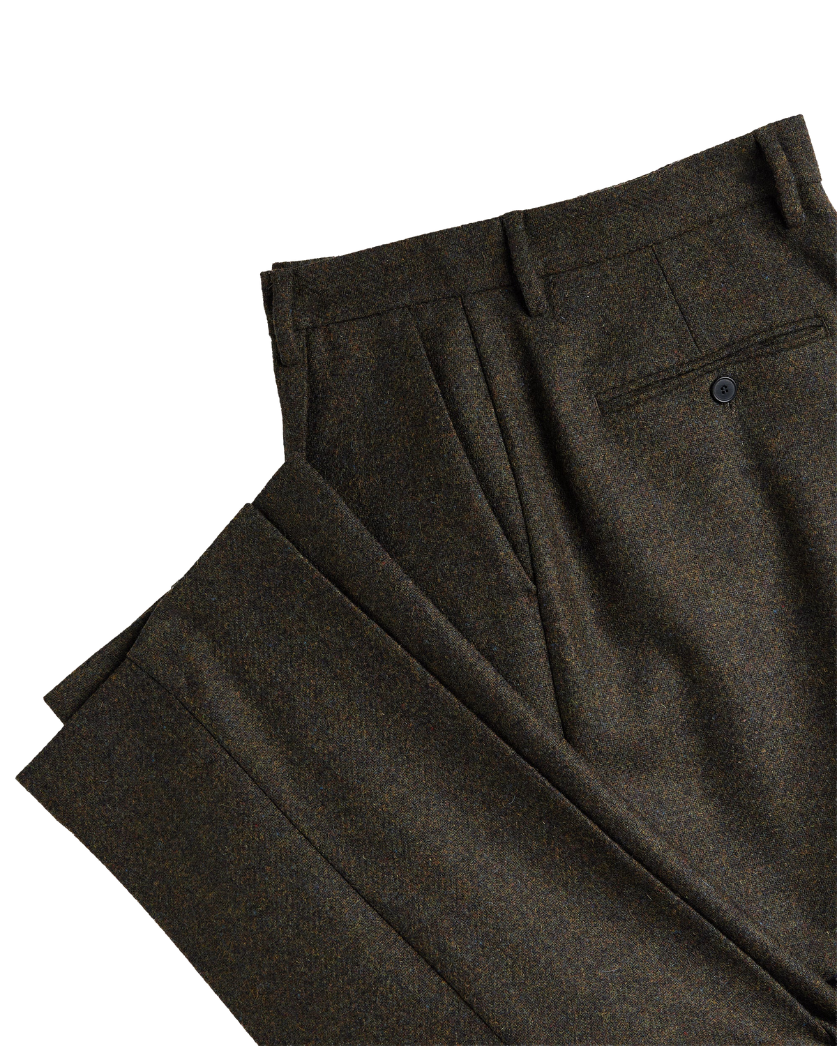 Single Pleat Trousers - Forest Green