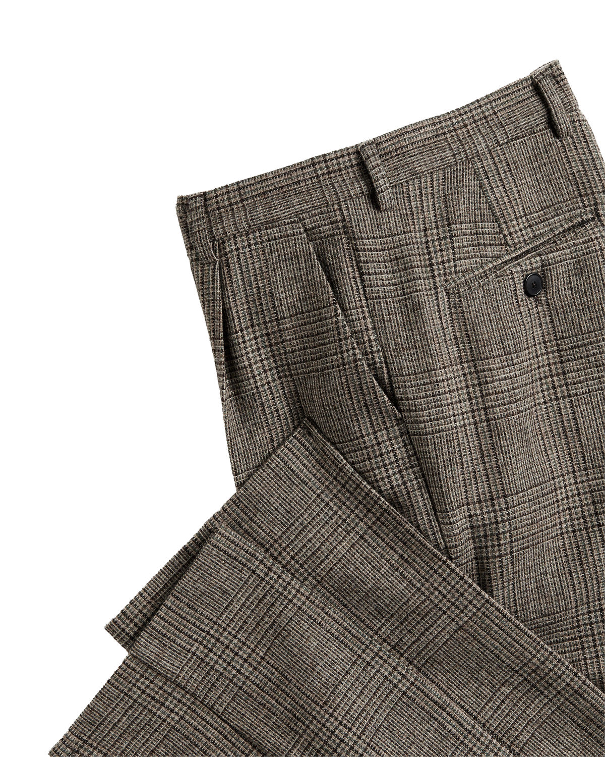 Prince of Wales Single Pleat Trousers - Alton Grey