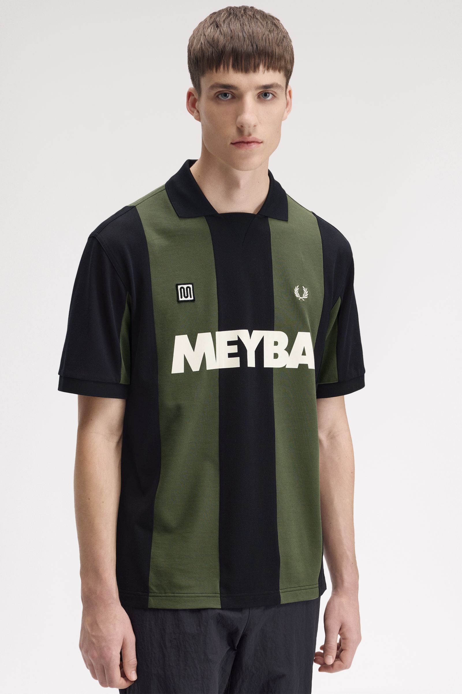 Meyba x Fred Perry Cut & Sew Polo - Black