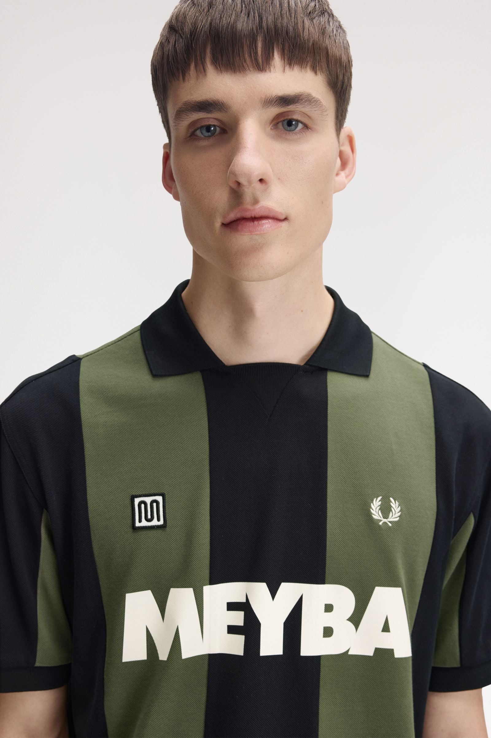 Meyba x Fred Perry Cut & Sew Polo - Black