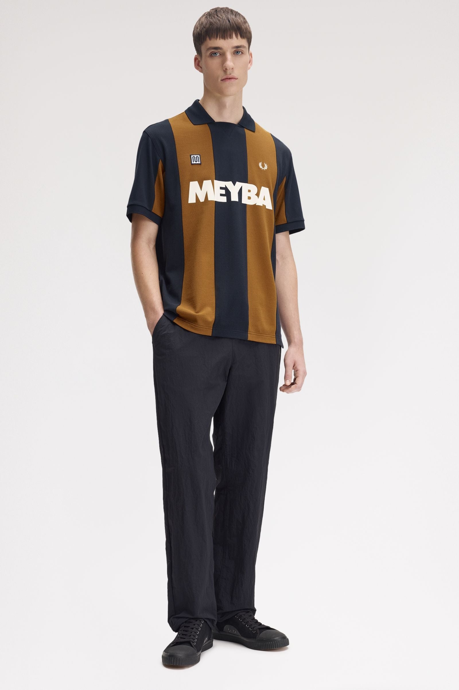 Meyba x Fred Perry Cut & Sew Polo - Navy