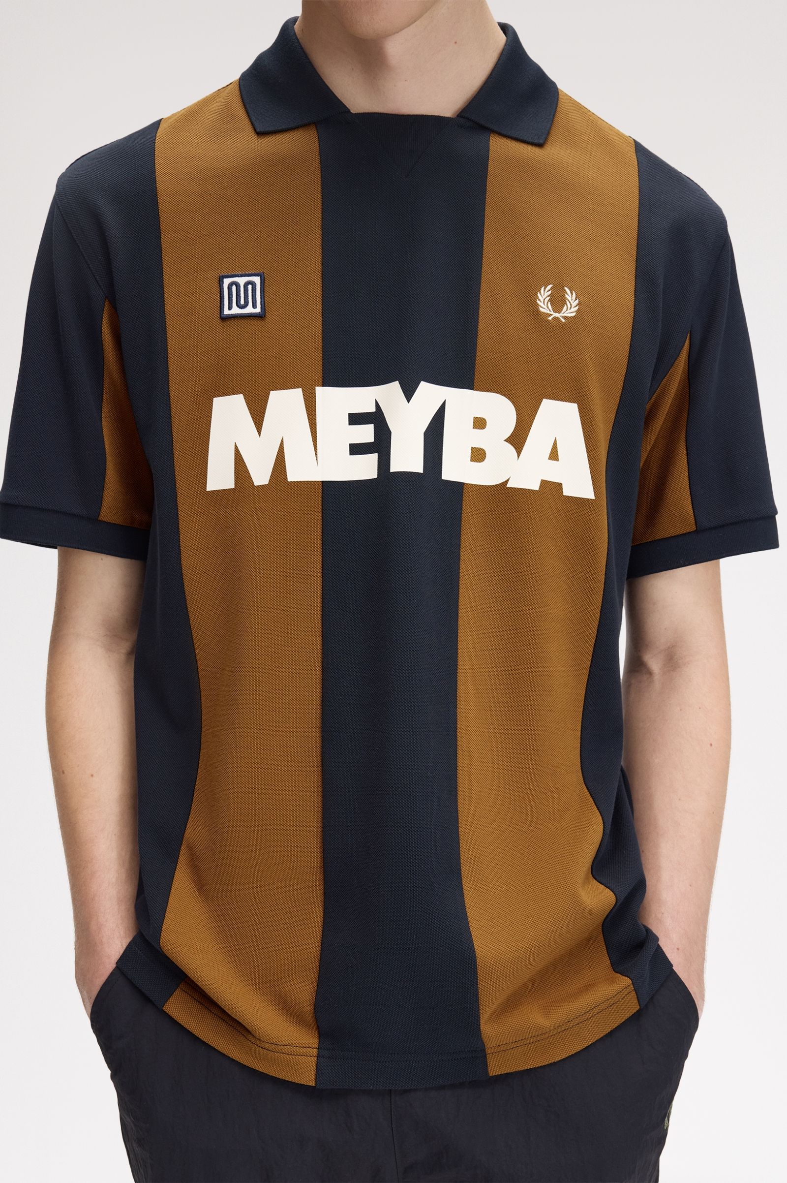 Meyba x Fred Perry Cut & Sew Polo - Navy