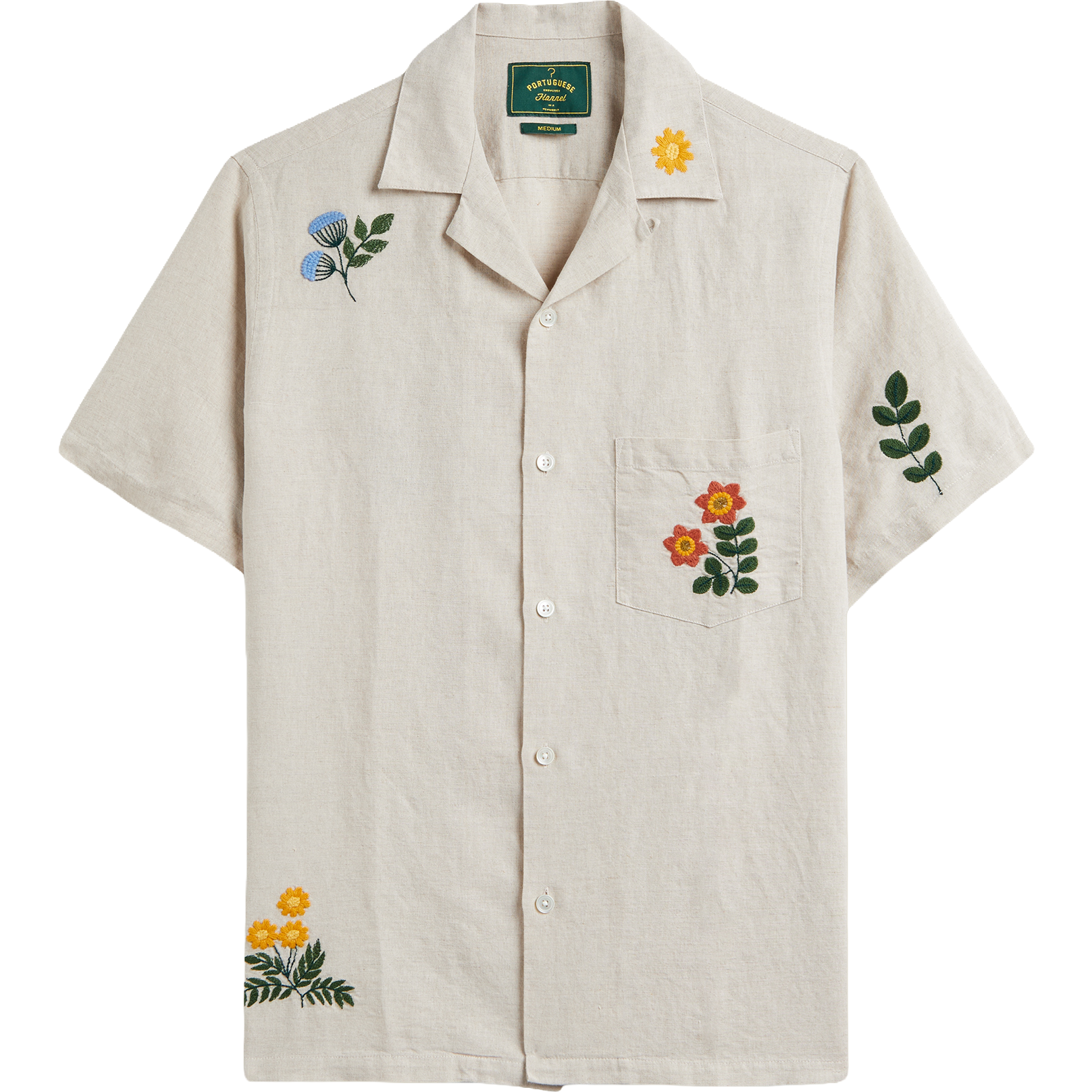 Spring Embroidery Shirt - Beige