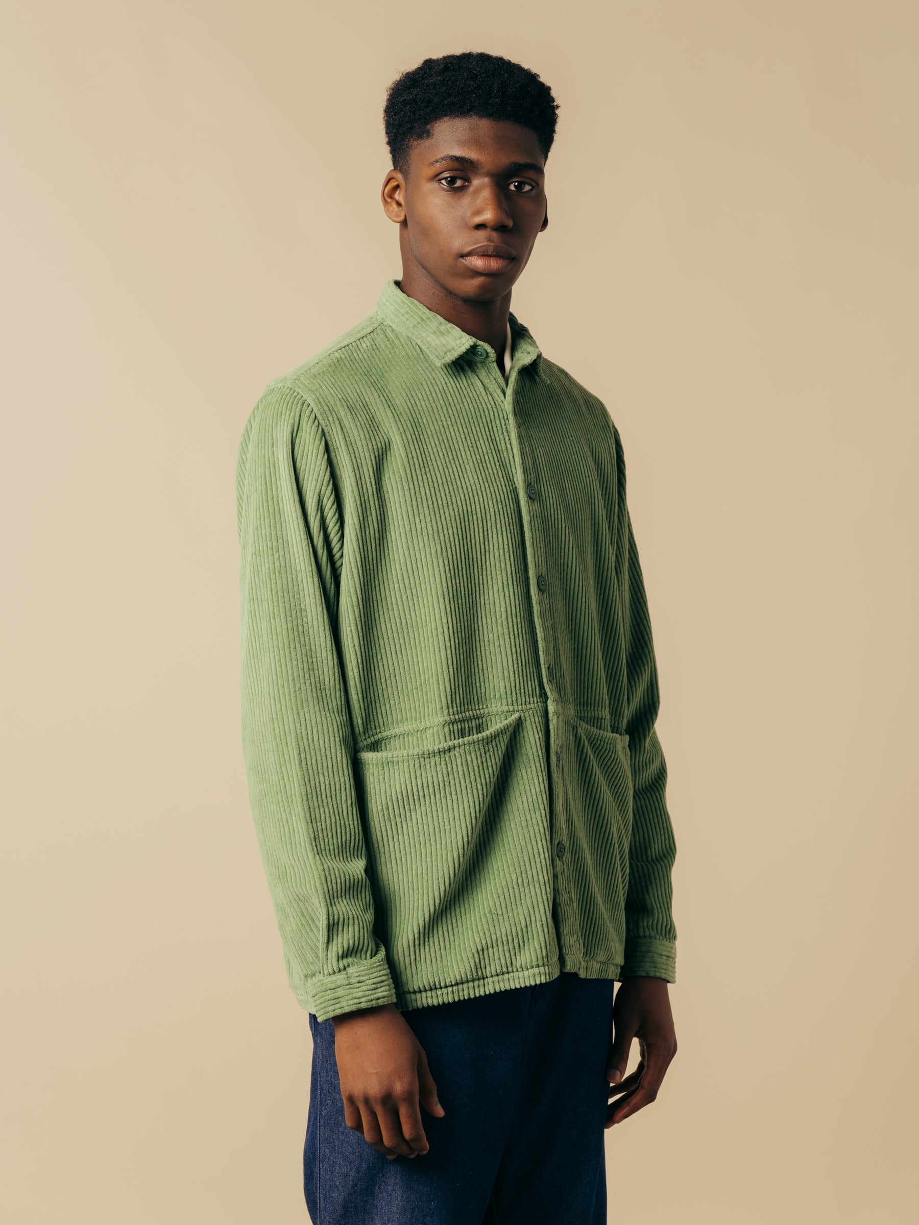 Armadale Cord Overshirt - Fern