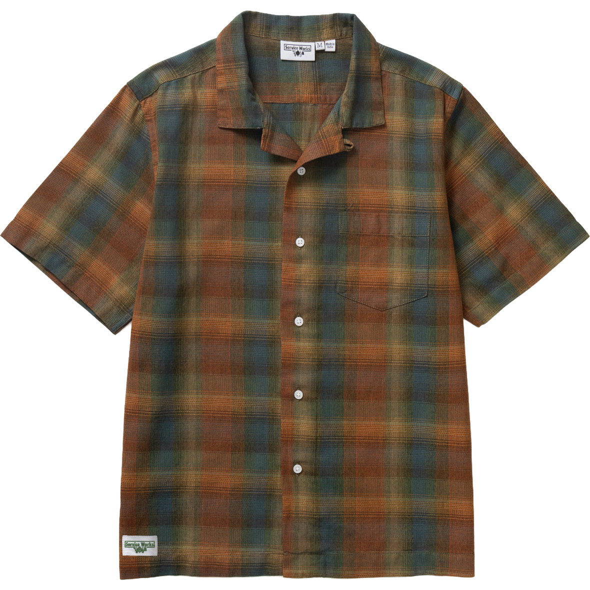 Plaid Resort Shirt - Brown