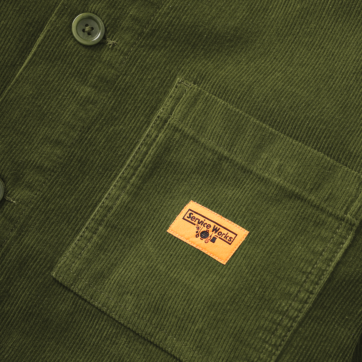 Corduroy Coverall Jacket - Olive