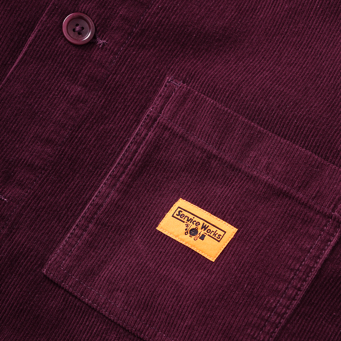 Corduroy Coverall Jacket - Plum